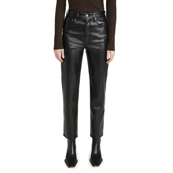 AGOLDE Recycled Leather Fitted '90s Pants - Picture 1 of 16